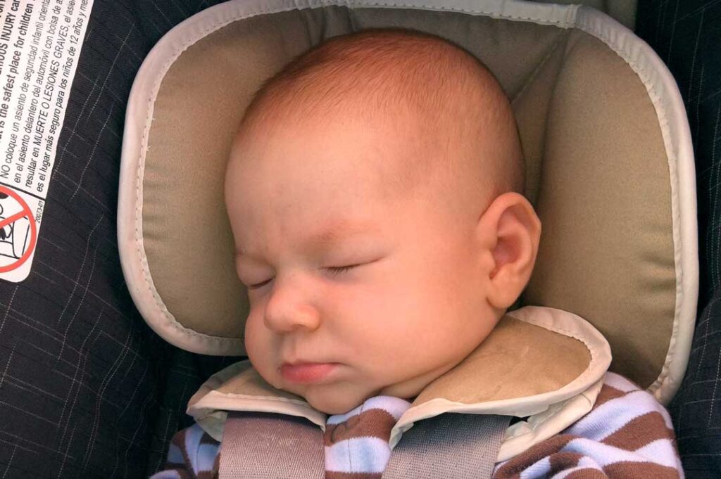 is it safe to sleep in the car seat